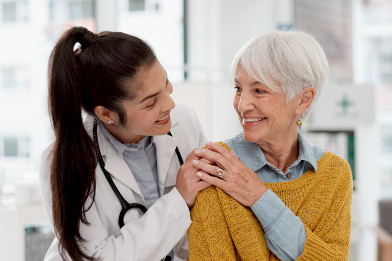 Doctor with patient.